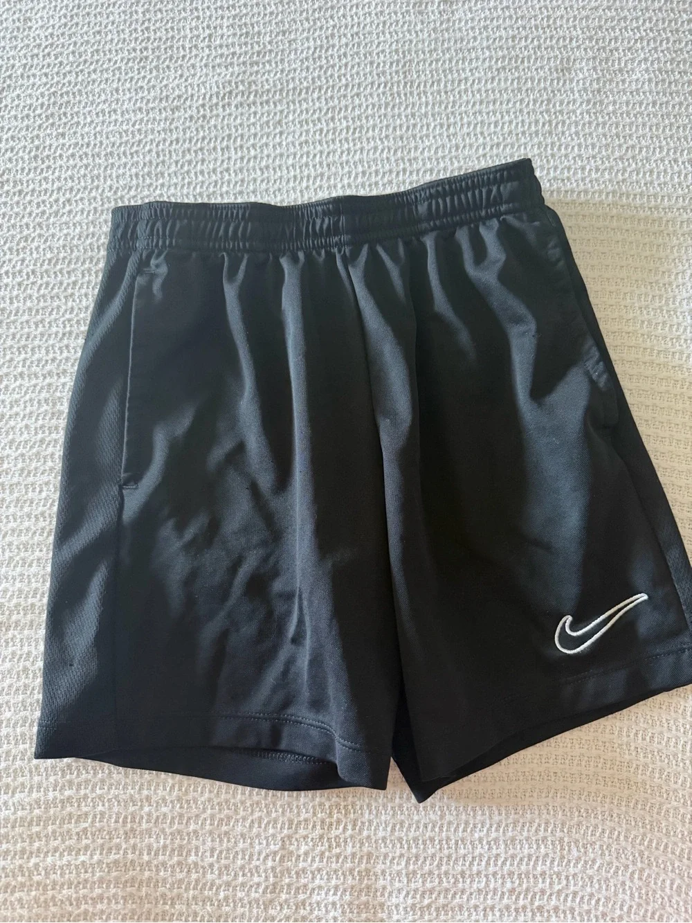 Nike Kids' Athletic Shorts in Black and Light Blue
